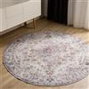 benuta Basic Tappeto Salotto George - Multicolore 120 cm Rotondo - Lavabile - Fibra sintetica - Stile: Vintage - Per camere da letto, sale da pranzo, soggiorni - facile da pulire