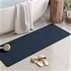 Hixingo Tappeto da Bagno in Diatomite, Tappeto Bagno Cucina Antiscivolo, Tinta unita Moderno Tappetino Assorbente e Asciugatura Rapida, Tappetino per Doccia e Ingresso (Blu,50x150cm)