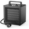 DAHTEC Termoventilatore Basso Consumo 3000W - Mini Stufetta Elettrica - Compatto Ceramico Riscaldamento - Termostato e Protezione da Surriscaldamento - per Casa, Bagno o Officina