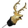 Queerelele Versatore per Vino Testa di Cervo Versatore Liquore in Acciaio Inossidabile Aeratore per Vino con Testa di Cervo,Bottiglie Vino Acciaio Wine Pourer Argento Strumenti da Bar, per Cocktail Liquore.