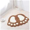 YOUCAI Tappetino Antiscivolo Per Vasca Da Bagno, Doccia, Cute Tappeti Arte Tappeti Tappeto Big Feet Assorbente Zerbino Tappetini Soggiorno Divano Cuscino Piede Pad Tappeto,Cachi2,40x60