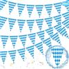 TaimeiMao 30m Oktoberfest Decorazione,Oktoberfest Banner,Bandiera di Oktoberfest,Oktoberfest Decorazione Bavarese,Triangle Banner Azzurro Bianco Bandierine,Forniture per Octoberfest Feste