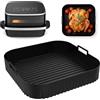 Exsink Teglie per Friggitrice ad Aria per Moulinex Easy Fry Xl Surface, 27cm Silicone Contenitori per Friggitrice ad Aria Accessori per Moulinex Xl AL4018F0