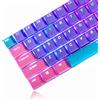 Ussixchare Keycaps retroilluminati 60% per tastiera GK61 RK61 Anne Pro, 104 PBT Fullsize Keycaps Set per Ducky one 2 Mini 60% Tastiera Meccanica Gaming Gateron Kailh MX Switch (Viola)