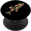 Ocean Bloom Art Design botanico con balena e oceano PopSockets PopGrip Adesivo