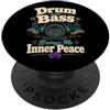 Funny Drummer designs Divertente batteria e basso DJ Music Lover Inner Peace PopSockets PopGrip Adesivo