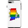 Rhode Island Map USA State Rainbow Pride Custodia per iPhone 7 Plus/8 Plus Rhode Island Mappa USA Stato Arcobaleno Flag Orgoglio