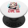 Gamer Girl Sprüche Motive Outfits Gamer Girl Cute Cat Gaming 25° compleanno frase PopSockets PopGrip Adesivo