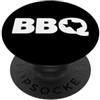Miftees Texas BBQ Tees Barbecue Texas Map BBQ PopSockets PopGrip Adesivo