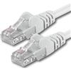 1aTTack.de 7686338 1x 1m White Cavo di rete Cat6 Cat 6 Ethernet LAN 1000 Mbit/s RJ45