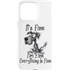 Funny Meme Shirts and Gifts for Men Wome Custodia per iPhone 15 Pro Max It's Fine I'm Fine Everything is Fine Divertente Cane Alano