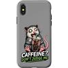 Caffeine Don't Judge Me Funny Possum Cof Custodia per iPhone X/XS Caffeina Dont Judge Me Possum Caffè Caos Caffè Umorismo