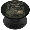 Fictional Character Emotional Reading Bo Vintage Book Lover Lettura Citazione Cozy Fiction Fan Mood PopSockets PopGrip Adesivo