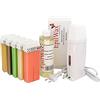 EpilWax Kit Depilatorio EpilWax Royal completo di: Scaldacera professionale 5 Roll-On Wax 100 ml variegato, 100 Strisce Depilatorie, 1 Flacone di Olio Dopo Cera 250 ml - (Royal Series variegato 5)