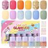 SAVILAND Smalto per unghie ad asciugatura rapida: non tossico, set di 12 colori a base d'acqua, peel-off, olio di ricino naturale, set da regalo