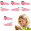 LEOUEANR Confezione da 8 fermagli per capelli a forma di fragola, graziosi accessori per capelli per ragazze e donne, 4 rosa chiaro e 4 rosa rosa, regalo ideale per feste, uso quotidiano e compleanni