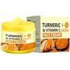 GNAUMORE Crema Viso Curcuma Vitamina C,Crema Riparatrice Alla Curcuma,Tono Uniforme Della Pelle,Cura Idratante per la Pelle, Aumenta l'elasticità,50G