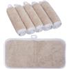KinHwa Panno Struccante in Microfibra Lavabile Per il Viso Color Crema - 6 Pezzi
