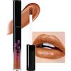 Lestpola Rossetto Glitter Metallico, Oro Marrone Rossetto Opaco Lunga Tenuta