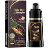 Skeadex Shampoo colorante per capelli 3-in-1 marrone scuro, shampoo per capelli colorati istantanei, shampoo per capelli unisex a base di ingredienti naturali, semi-permanente a base di erbe (marrone naturale