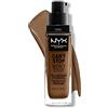 NYX Professional Makeup Fondotinta, Can't Stop Won't Stop Full Coverage Foundation, Lunga tenuta, Waterproof, Finish MatteDeep sable