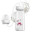Generico Biberon Da Viaggio 240 Ml Mani Libere Anti-Colico 3- in -1 Pink - Flusso Regolabile Con Cannuccia E Silicone Anti-Fughe - Per neonatii 3 mesii+, Adatto Per Casa Hotel Auto Viaggio