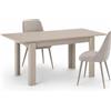 Shally Dogan Tavolo da Pranzo Allungabile da 120 a 170 cm, Struttura Resistente in Legno Rettangolare da 6 a 8 Persone, Apertura Semplice, Ideale per Sala da Pranzo, Soggiorno e Cucina