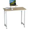 PIPIPOXER Scrivania per computer portatile, tavolo da ufficio con supporto per monitor, stabile tavolo in legno, per lavoro, giochi in camera da letto o ufficio, 80 x 40 x 75 cm, Legno