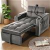 UTTQEW Divano letto singolo allungabile 3 in 1, Poltrona Pieghevole, 167x83x76