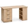 Arreditaly Scrivania Moderna Con 3 Cassetti E 3 Vani A Giorno Scrittoio Struttura In MDF Resistente Design Minimal Ideale Per Ufficio Studio Cameretta E Smart Working 120 x 49 x 72 Cm Rovere