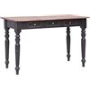 vidaXL Legno Massello di Mogano Stile retrò Lavorato a Mano Scrivania con 3 Cassetti Robusta Elegante Scrittoio Tavolo Consolle Marrone Anticato