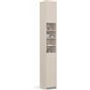 IDMarket - Mobiletto TOMI a 2 ante con 4 nicchie beige