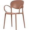 Connubia 2 Sedie con braccioli Abby CB2192 Colore Terracotta Opaco P67P