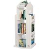 DFENG Libreria girevole a 3 livelli per bambini, girevole a 360° | Libreria girevole bianca per bambini, per cameretta dei bambini, soggiorno, camera da letto