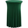 FANSU Tovaglie da Cocktail Rotonda, Tovaglia Tavolo Cocktail Tovaglia Spandex Copritavolo da Cocktail Tovaglia Bistrot Tovaglie Gonna Matrimonio per Feste Bar Nozze (80x110cm,Verde Scuro)