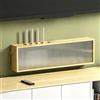 HEFJIAYCIQ Scatola Nascosta Per Router Wifi in Legno, Mobile Da Parete Wireless Con Ante Scorrevoli in Acrilico, Per Presa Multipla E Modem Dell'ufficio Domestico,Beige 4,70.3x10x20cm