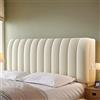 DOSYCOVUR Testiera Beige 180 cm Per Letti Singoli, King-Size E Matrimoniali, Protezione Completa, Imbottita, Velluto