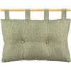 Caritex Cuscino Testata Letto Con Passanti a Strappo, Cuscino Testiera Letto Imbottito Con Fiocco di Poliestere, Montaggio Rapido, con Bottoni Decorativi 45x70 cm Modello Bea S809 (Verde Lichene)