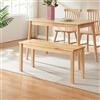 [en.casa] Panca da Pranzo in Legno di Pino per Interni Seduta Sgabello da Tavolo Cucina Ingresso Soggiorno 100 x 35 x 45 cm - Naturale