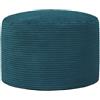icon Milano Pouf Poggiapiedi, Verde Acqua, Velluto a Coste, Poltrona Sacco con Riempimento Incluso, Pouf Sacco, Camera da Letto, Soggiorno, Mobili Soggiorno
