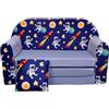 nana shop Divano per bambini pieghevole, con funzione letto, divano da gioco con funzione di sonno, divano per bambini 2 in 1, mini divano per cameretta dei bambini, divano letto per bambini (cosmo)