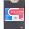Dohe - Cartella portadocumenti con pinza e coperchio, formato A4 (23 x 32 cm), tasca interna, PVC opaco, materiale da ufficio, colore: nero