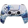 MODDEDZONE Controller personalizzato serie M per PS5 - Design personalizzato wireless di qualità OEM per controller Playstation 5 - Stili diversi e unici per un gioco migliorato (onda)