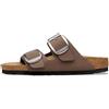 Birkenstock 1032081 Arizona Big Buckle Mocca Sandali per Donna in Ecopelle Marrone