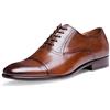 DESAI Scarpe Stringate Eleganti Oxford Uomo Marrone/Nero 39 EU