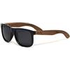 GOWOOD Occhiali da sole piazza in legno uomo e donna | Occhiali premium polarizzati con aste in legno di noce e telaio in acetato nero | Lenti scure UV400 | Occhiali da sole con protezione UV (Nero)