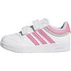 adidas Unisex - Bambini e Ragazzi Hoops 4.0 Shoes, Ftwr White Pink Fusion Grey Two, 32 EU