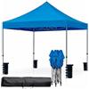 Arreditaly Gazebo Professionale 3x3 M Richiudibile Automatico In Acciaio Con Telo Oxford 1200D PVC Impermeabile e Anti UV Struttura a Fisarmonica con Sacche Zavorra e Borsa Trasporto Sagre Feste Eventi (Blu)