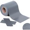 TexLom Frangivista per Ringhiere Recinzione in PVC Decorazione Telo Oscurante per Balcone 19cm x 35m Strisce Protezione della Privacy per Giardino Incluse 25 Clip di Fissaggio (Grigio)