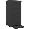 LIFEZEAL 118 L Pattumiera Differenziata Esterno, Bidoni Giardino, Resistente alle Intemperie, in Resina, con Coperchio, Maniglia, Cestino Raccolta Spazzatura, Secchio Rifiuti, 40x40x86 cm, Nero